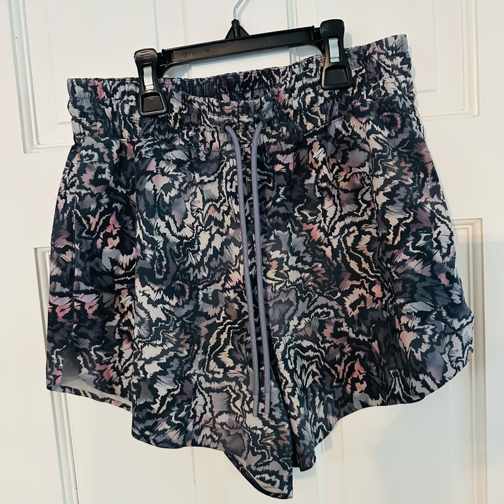 Athleta Women's Patterned Athletic Shorts - Black, Gray, Pink